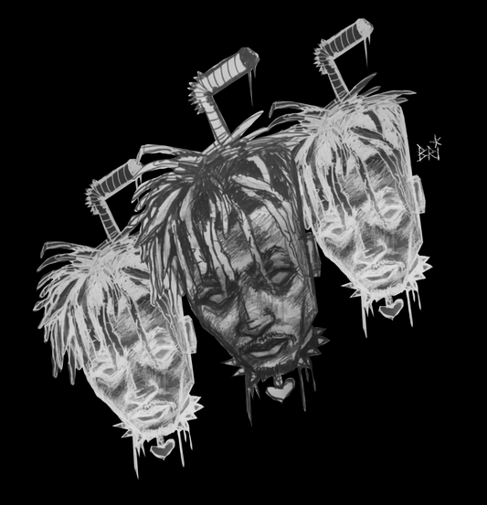 "3 headed juice" - juice wrld sticker